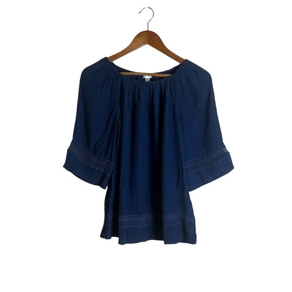 Spense navy light weight blouse. Size small - Picture 1 of 6